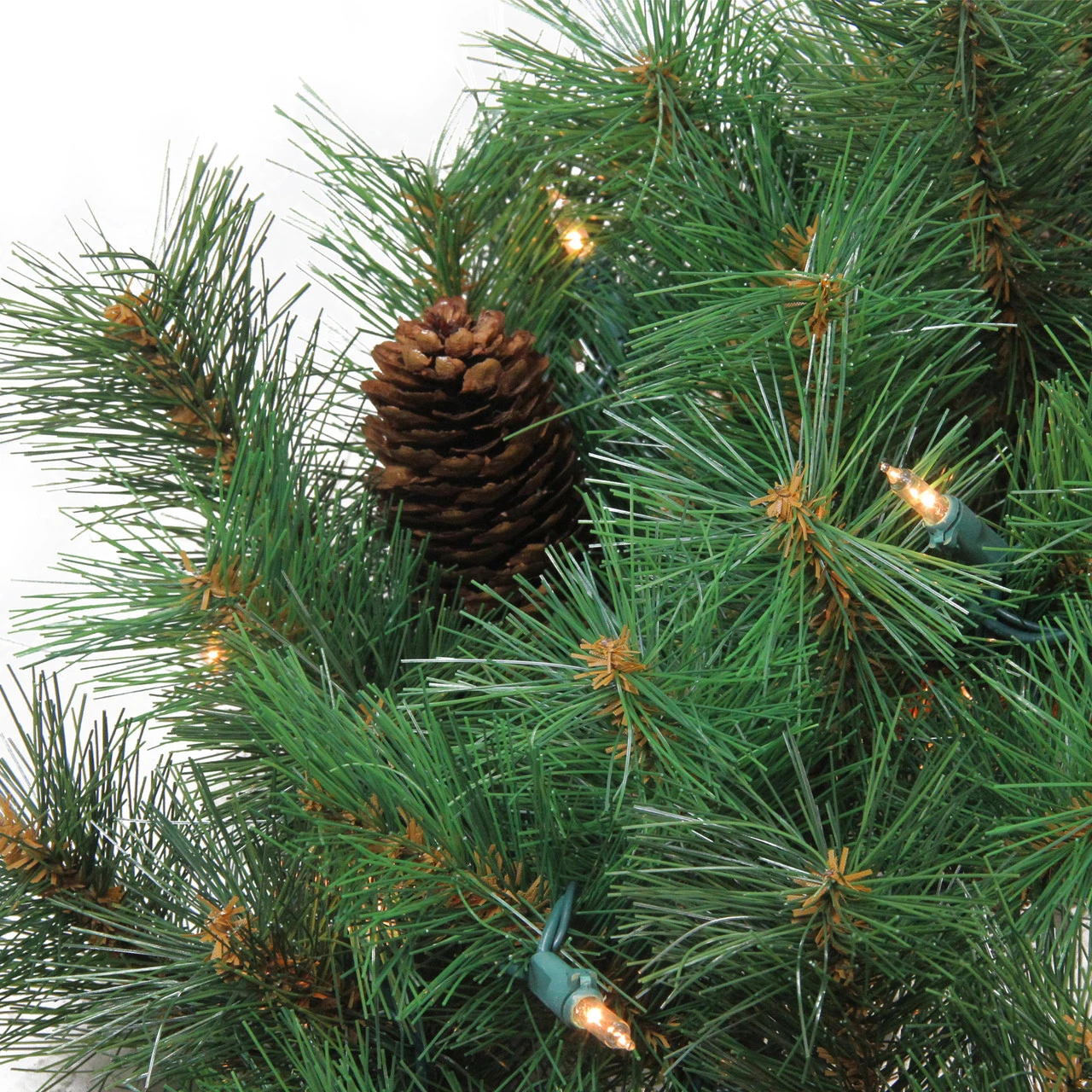 Pre-Lit Royal Oregon Pine Artificial Christmas Wreath - 24-Inch, Clear Lights 4 Pre-Lit Royal Oregon Pine Artificial Christmas Wreath - 24-Inch, Clear Lights - Image 2