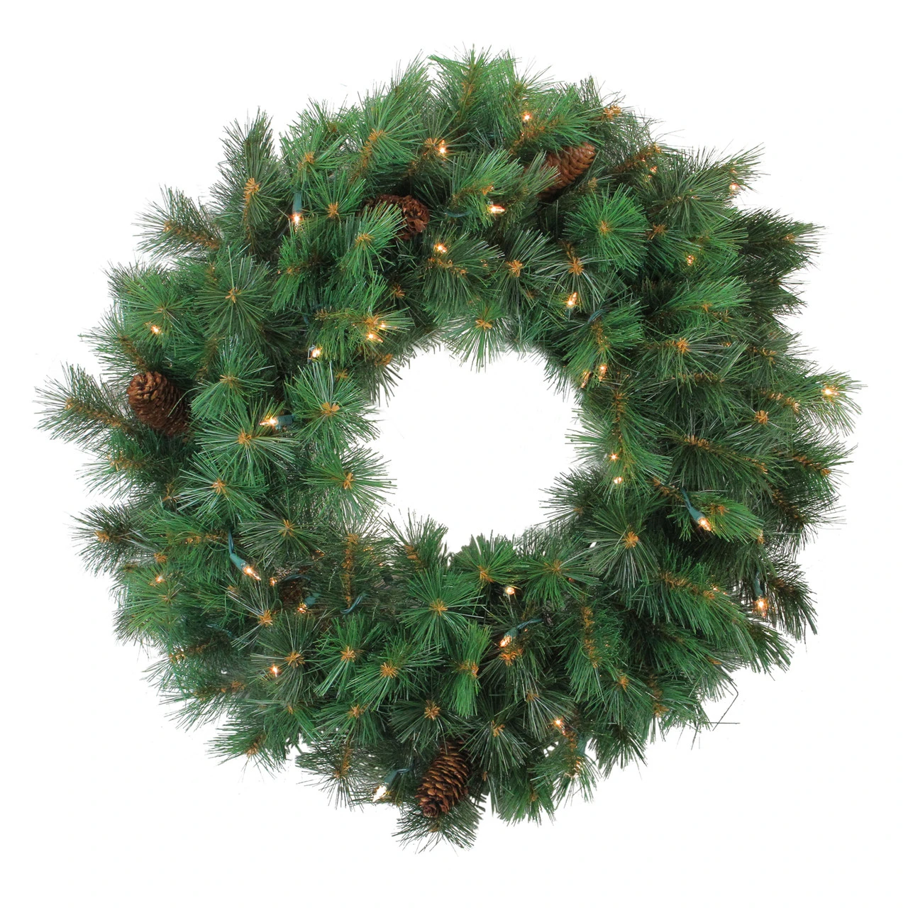 Pre-Lit Royal Oregon Pine Artificial Christmas Wreath - 24-Inch, Clear Lights 3 Pre-Lit Royal Oregon Pine Artificial Christmas Wreath - 24-Inch, Clear Lights