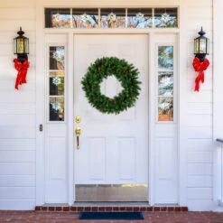 Pre-Lit Royal Oregon Pine Artificial Christmas Wreath, 24-Inch Clear Lights -Beauty Wreaths Shop northlight v15938 thumbnail 00965.1667573418