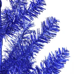 3' Medium Blue Tinsel Twig Pine Artificial Christmas Tree - Unlit -Beauty Wreaths Shop northlight v15944 closeup 23536.1667520079