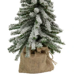 15" Potted Flocked Downswept Mini Village Pine Medium Artificial Christmas Tree, Unlit -Beauty Wreaths Shop northlight v15952 2 updated2022 25223.1667489354