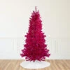 9' Metallic Pink Tinsel Artificial Christmas Tree - Unlit -Beauty Wreaths Shop northlight v27310 50623.1667569939