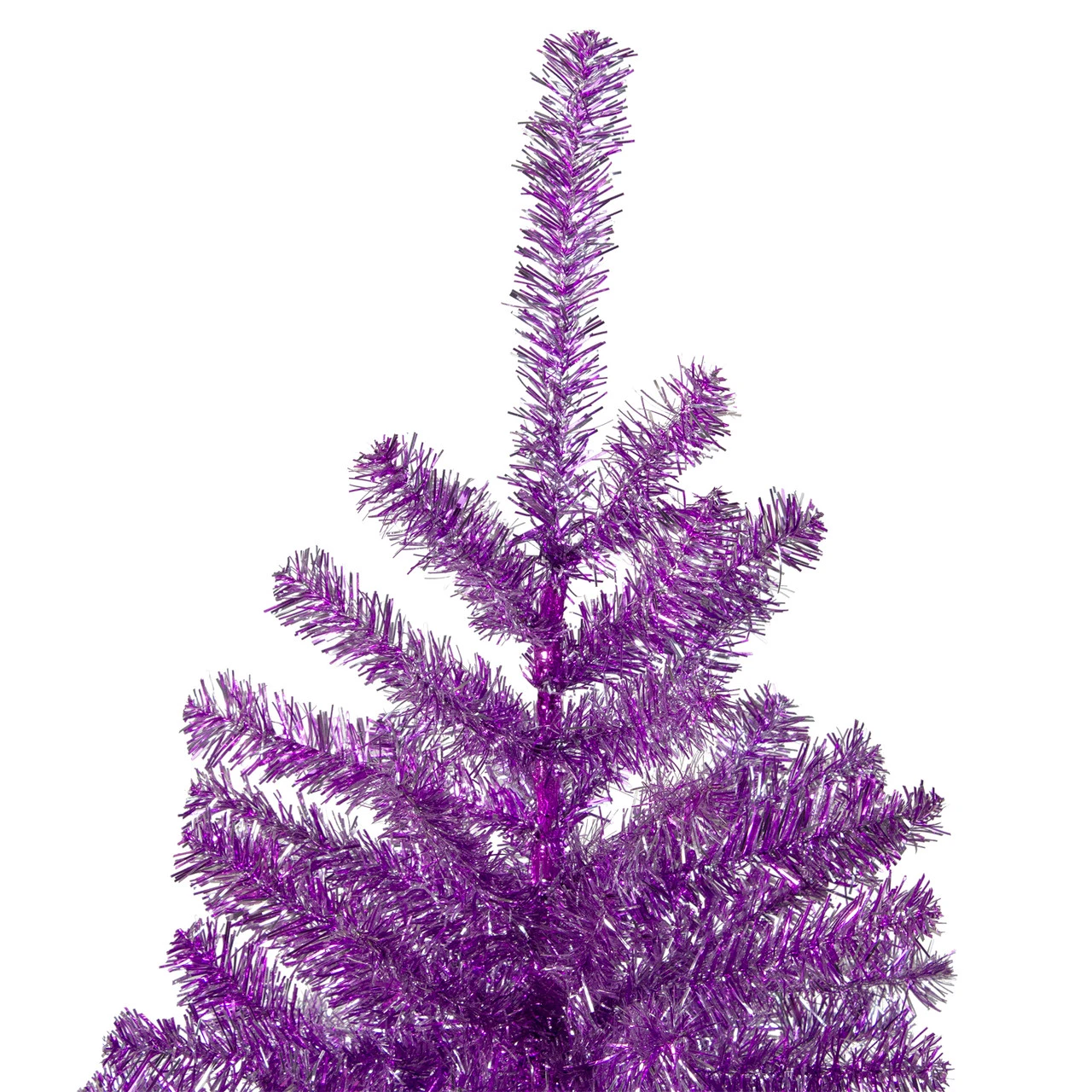 3' Metallic Purple Tinsel Artificial Christmas Tree - Unlit 6 3' Metallic Purple Tinsel Artificial Christmas Tree - Unlit - Image 4