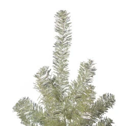 7' Metallic Platinum Artificial Tinsel Christmas Tree - Unlit -Beauty Wreaths Shop northlight v27331 2 33235.1682519598