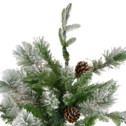 7.5' Flocked Rosemary Emerald Angel Pine Artificial Christmas Tree - Unlit -Beauty Wreaths Shop northlight v27353 2 08269.1667573608