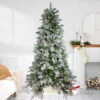 7.5' Flocked Rosemary Emerald Angel Pine Artificial Christmas Tree - Unlit -Beauty Wreaths Shop northlight v27353 78611.1667573606