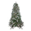 7.5' Pre-Lit Flocked Rosemary Emerald Angel Pine Artificial Christmas Tree - Clear LED Lights -Beauty Wreaths Shop northlight v27363 14547.1667530603