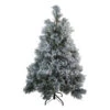 4.5' Flocked Black Spruce Artificial Christmas Tree - Unlit -Beauty Wreaths Shop northlight v27369 62286.1667663609