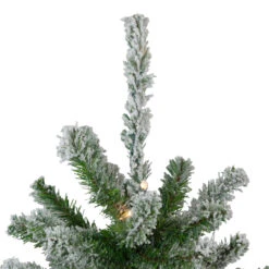 3' Pre-Lit Flocked Alpine Artificial Christmas Tree - Clear Lights -Beauty Wreaths Shop northlight v27440 2updated 13621.1667573766