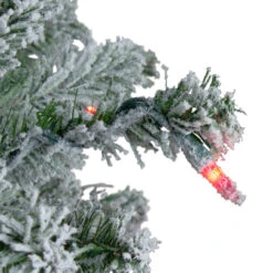 Set Of 3 Pre-Lit Slim Flocked Alpine Artificial Christmas Trees 6' - Multicolor Lights -Beauty Wreaths Shop northlight v27442 4 51396.1667572687