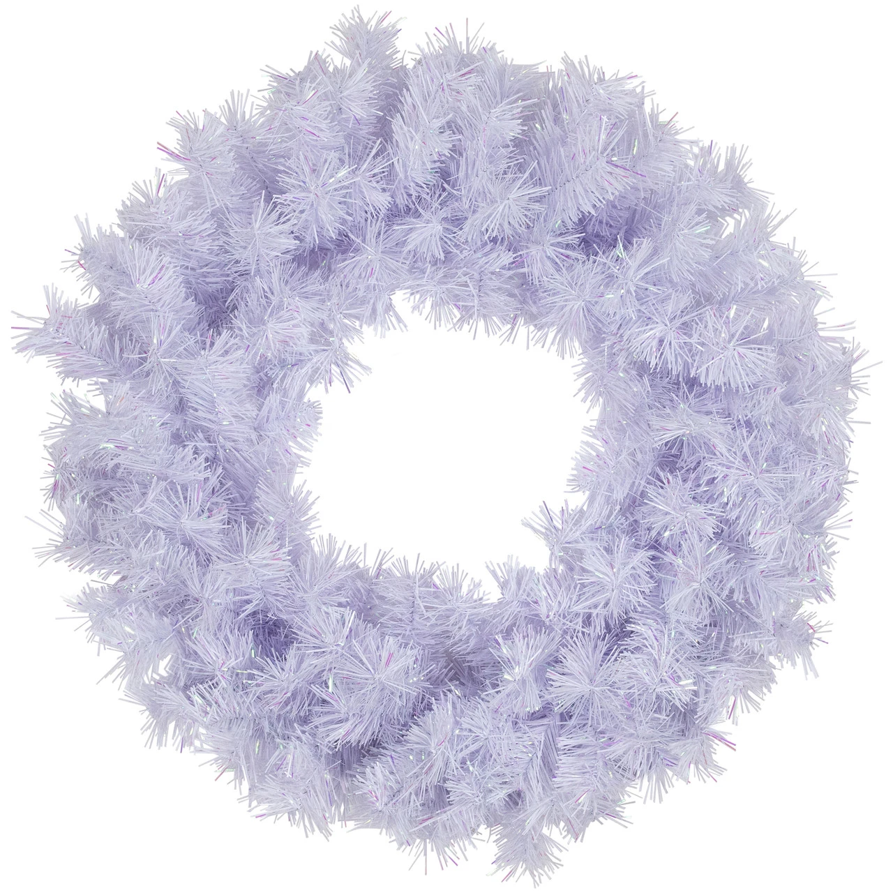 Icy White Iridescent Spruce Artificial Christmas Wreath, 24-Inch, Unlit 3 Icy White Iridescent Spruce Artificial Christmas Wreath, 24-Inch, Unlit