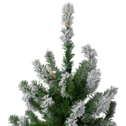 4ft Pre-Lit Flocked Alpine Artificial Christmas Tree, Clear Lights -Beauty Wreaths Shop northlight v90204 1 03423.1667534912