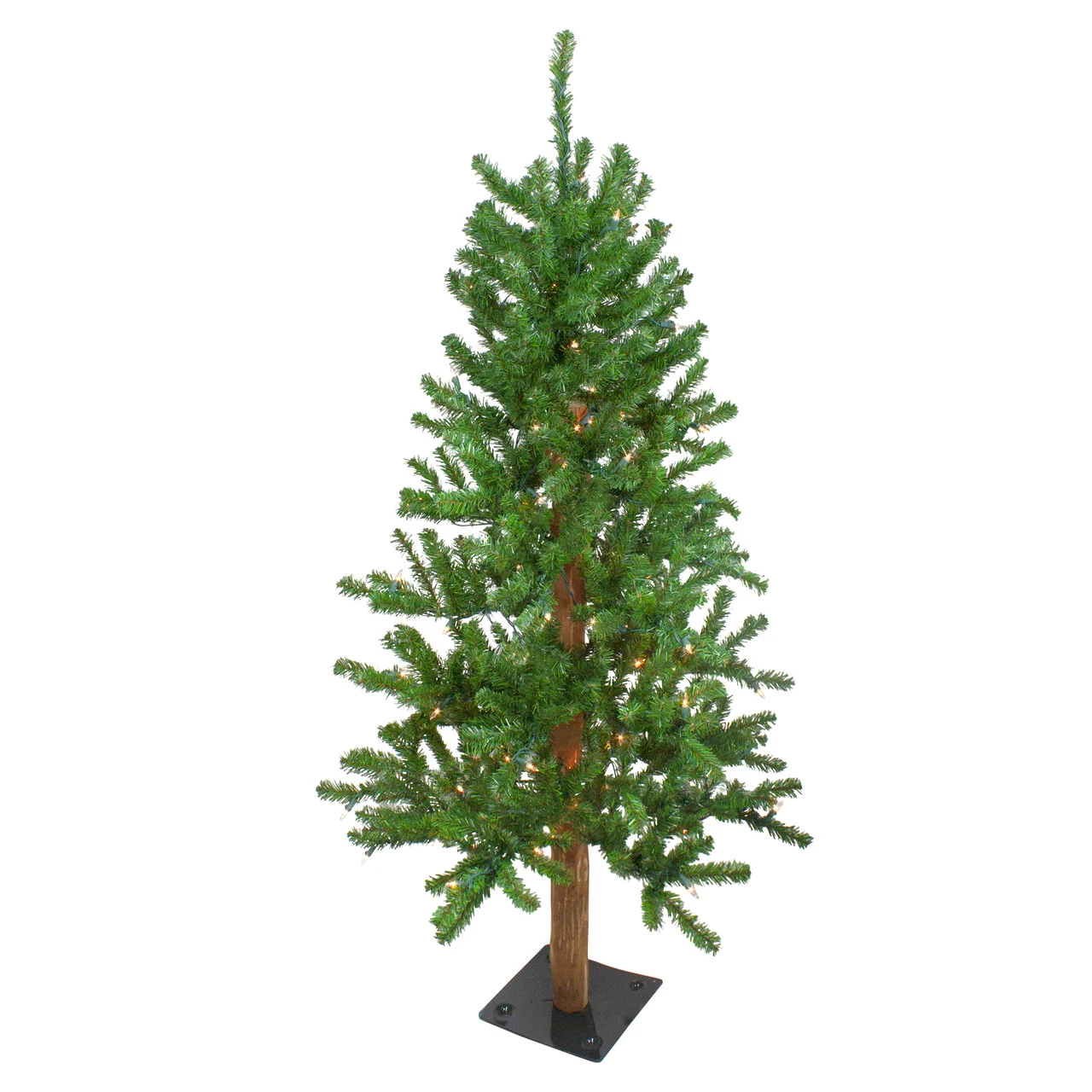 4' Pre-Lit Medium Alpine Artificial Christmas Tree - Clear Lights 3 4' Pre-Lit Medium Alpine Artificial Christmas Tree - Clear Lights