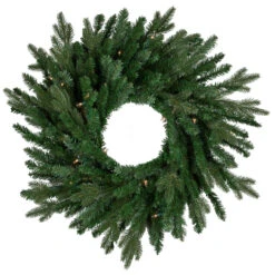 Pre-Lit Grande Spruce Artificial Christmas Wreath, 24-Inch, Clear Lights -Beauty Wreaths Shop northlight v94173 styled 16288.1674058072
