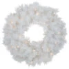 Pre-Lit White Alaskan Pine Artificial Christmas Wreath, 24-Inch, Warm White LED Lights -Beauty Wreaths Shop northlight v94181 1new2023 98824.1675807713