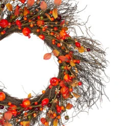 Leaves And Berries Artificial Fall Harvest Twig Wreath - 24 Inch, Unlit 7 Leaves And Berries Artificial Fall Harvest Twig Wreath - 24 Inch, Unlit -Beauty Wreaths Shop northlight vm02192 2 08424.1667573572