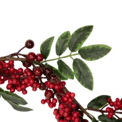 5' X 3.25" Red Berries With Leaves Artificial Christmas Garland, Unlit -Beauty Wreaths Shop northlight vm02194 2update 42144.1667530660