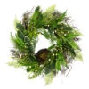 Green And Brown Foliage Artificial Spring Wreath With Nest - 24-Inch, Unlit -Beauty Wreaths Shop northlight vm18638 64540.1667536467
