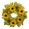 Yellow Sunflower And Pine Cone Artificial Fall Harvest Wreath - 24 Inch, Unlit -Beauty Wreaths Shop northlight vm26530 88268.1667533442
