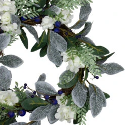 Iced Hydrangeas, Blueberries, And Foliage Artificial Christmas Wreath - 26 Inch, Unlit 8 Iced Hydrangeas, Blueberries, And Foliage Artificial Christmas Wreath - 26 Inch, Unlit -Beauty Wreaths Shop northlight vm26545 2 30683.1667572661