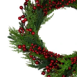 Mixed Pine And Berries Artificial Christmas Wreath - 26 Inch, Unlit -Beauty Wreaths Shop northlight vm26563 1 14267.1667572667