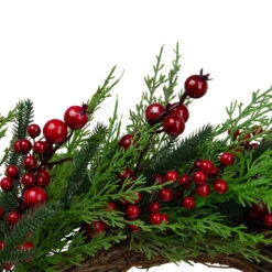 Mixed Pine And Berries Artificial Christmas Wreath - 26 Inch, Unlit -Beauty Wreaths Shop northlight vm26563 2 08584.1667572667