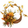 Fall Leaves, Berries And Pumpkins Artificial Thanksgiving Cornucopia Wreath - 18-Inch, Unlit -Beauty Wreaths Shop northlight vm37745 20043.1667656716