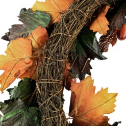 Brown And Green Autumn Harvest Artificial Leaves Wreath - 20 Inch, Unlit -Beauty Wreaths Shop northlight vm37747 4 15185.1667656716