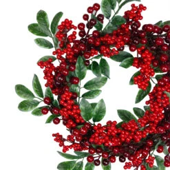 Red Berries And Two-Tone Green Leaves Artificial Christmas Wreath - 18-Inch, Unlit 10 Red Berries And Two-Tone Green Leaves Artificial Christmas Wreath - 18-Inch, Unlit -Beauty Wreaths Shop northlight vm37805 1 10669.1667488413
