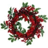 Red Berries And Two-Tone Green Leaves Artificial Christmas Wreath - 18-Inch, Unlit -Beauty Wreaths Shop northlight vm37805 34852.1667488412