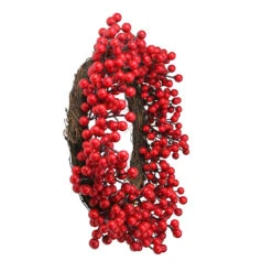 Crimson And Merlot Red Berries Artificial Winter Christmas Wreath - 16-Inch, Unlit -Beauty Wreaths Shop northlight vm37807 1 11753.1667659925
