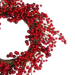 Red Berry Artificial Christmas Twig Wreath - 20-Inch, Unlit -Beauty Wreaths Shop northlight vm37811 1 74918.1667488392