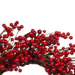 Red Berry Artificial Christmas Twig Wreath - 20-Inch, Unlit -Beauty Wreaths Shop northlight vm37811 2 52895.1667488393
