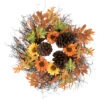 Sunflowers And Pine Cones Fall Artificial Thanksgiving Wreath, 24-Inch, Unlit -Beauty Wreaths Shop northlight vm37817 4 55329.1678902206