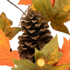 Leaves, Pinecones And Berries Artificial Fall Harvest Wreath, 24-Inch, Unlit -Beauty Wreaths Shop northlight vm37826 3 17241.1684449405