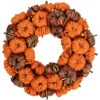 Pumpkin Artificial Fall Harvest Wreath, 15 Inch Unlit -Beauty Wreaths Shop northlight vm37845 01 23912.1684450107