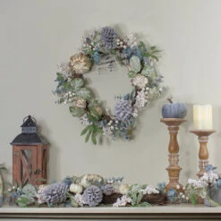 Neutral Colored Pumpkin And Pine Cones Fall Harvest Wreath - 18-Inch, Unlit -Beauty Wreaths Shop northlight vm89189 3 56968.1667510462