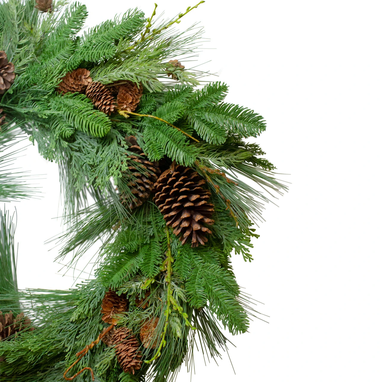 Pine Cone And Cedar Artificial Christmas Wreath - 32-Inch, Unlit 6 Pine Cone And Cedar Artificial Christmas Wreath - 32-Inch, Unlit - Image 4