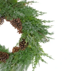 Frosted Cedar And Pine Cone Artificial Christmas Wreath, 26-Inch, Unlit -Beauty Wreaths Shop northlight vm89239 2 updatednew 71056.1685659479