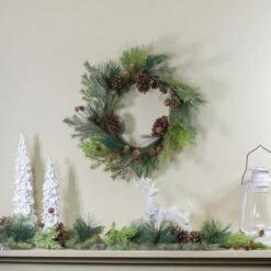 Pine Cone And Cedar Artificial Christmas Wreath - 20-Inch, Unlit -Beauty Wreaths Shop northlight vm89278 4 24723.1667576302