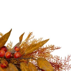 Yellow And Orange Berry And Leaves Fall Harvest Artificial Wreath - 24-Inch, Unlit -Beauty Wreaths Shop northlight vm89282 3 updated 40936.1667536912