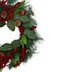 Leaves, Berry And Pine Needle Artificial Christmas Wreath - 24-Inch, Unlit -Beauty Wreaths Shop northlight vm90071 1 21868.1667569546