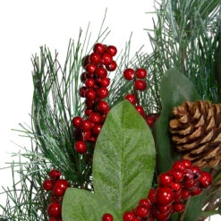 Leaves, Berry And Pine Needle Artificial Christmas Wreath - 24-Inch, Unlit -Beauty Wreaths Shop northlight vm90071 3 42654.1667569545