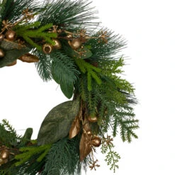 Leaves, Berry And Cedar Artificial Christmas Wreath - 20-Inch, Unlit -Beauty Wreaths Shop northlight vm90075 2 updated 36026.1667490807