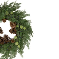 Pinecones And Blueberries Artificial Christmas Wreath, 28-Inch, Unlit -Beauty Wreaths Shop northlight vm92761 2 updated 73753.1667531200