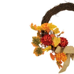 Fall Foliage With Mum Flowers Artificial Thanksgiving Twig Wreath, 20-Inch -Beauty Wreaths Shop northlight x6540 gd 2new 41718.1667586589