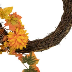 Fall Foliage With Mum Flowers Artificial Thanksgiving Twig Wreath, 20-Inch -Beauty Wreaths Shop northlight x6540 gd 4new 68364.1667586589