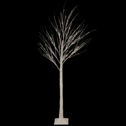 6' LED Lighted White Christmas Twig Tree - Warm White Lights -Beauty Wreaths Shop northlight xt92223 onblack 10695.1667530346