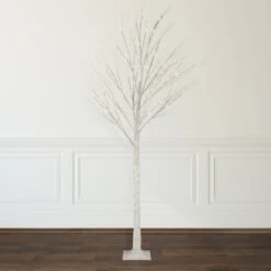 6' LED Lighted White Christmas Twig Tree - Warm White Lights -Beauty Wreaths Shop northlight xt92223 stylenew 64497.1667530346