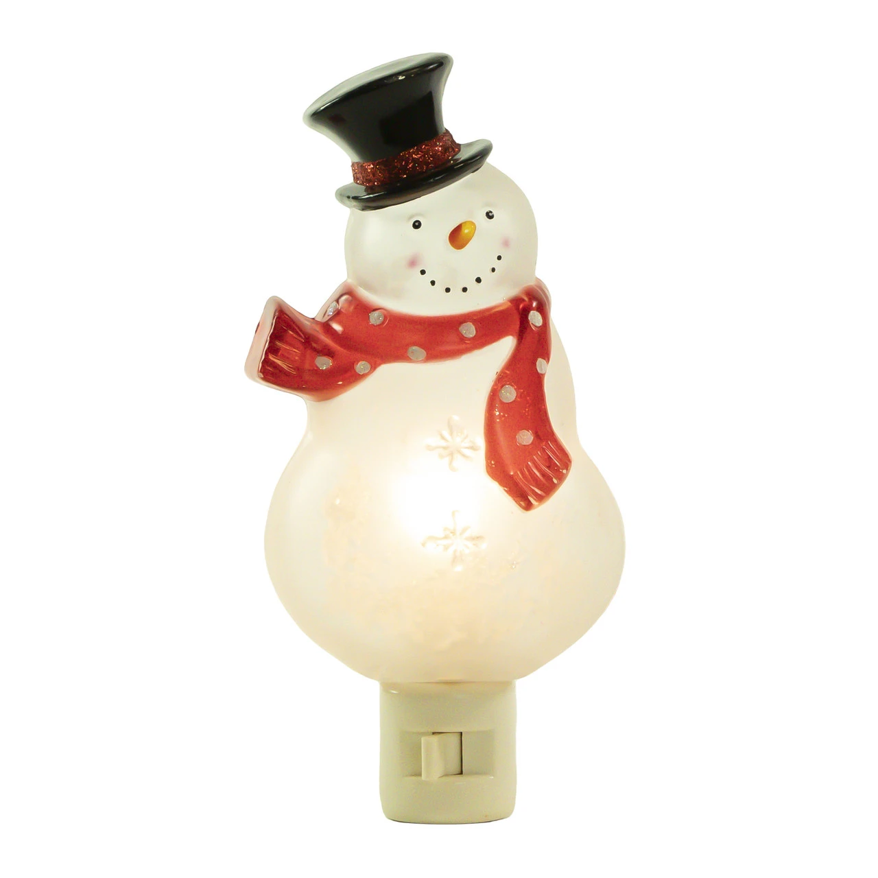 6.75" Snowman Wearing Red Scarf Christmas Night Light 3 6.75" Snowman Wearing Red Scarf Christmas Night Light